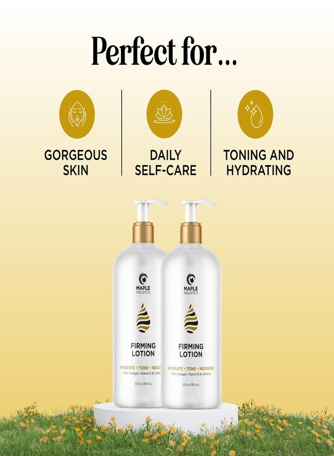 مايبل هوليستكس لوشن الجسم لشد البشرة من مابل هولستيكس للنساء - لوشن للجسم بالكافيين والكولاجين مع حمض الهيالورونيك للبشرة الجافة والمترهلة والسيلوليت (عبوتان) - Image 3